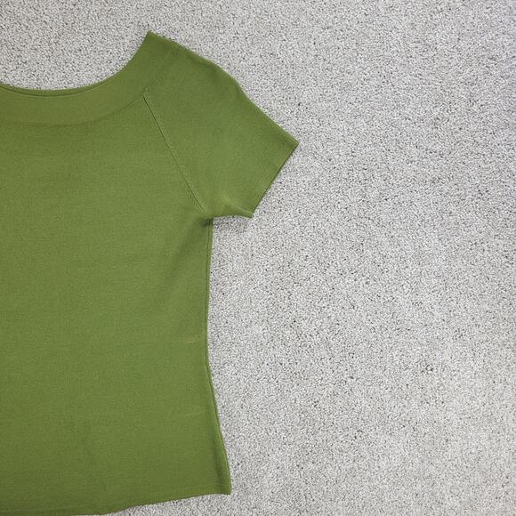 Joseph A Basic Shirt Womens S Green‎ Plain Stretch Fit Pullover Scoop Neck Layer - Picture 7 of 12